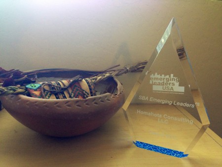 Homahota Consulting image of Small Business Administration Award.